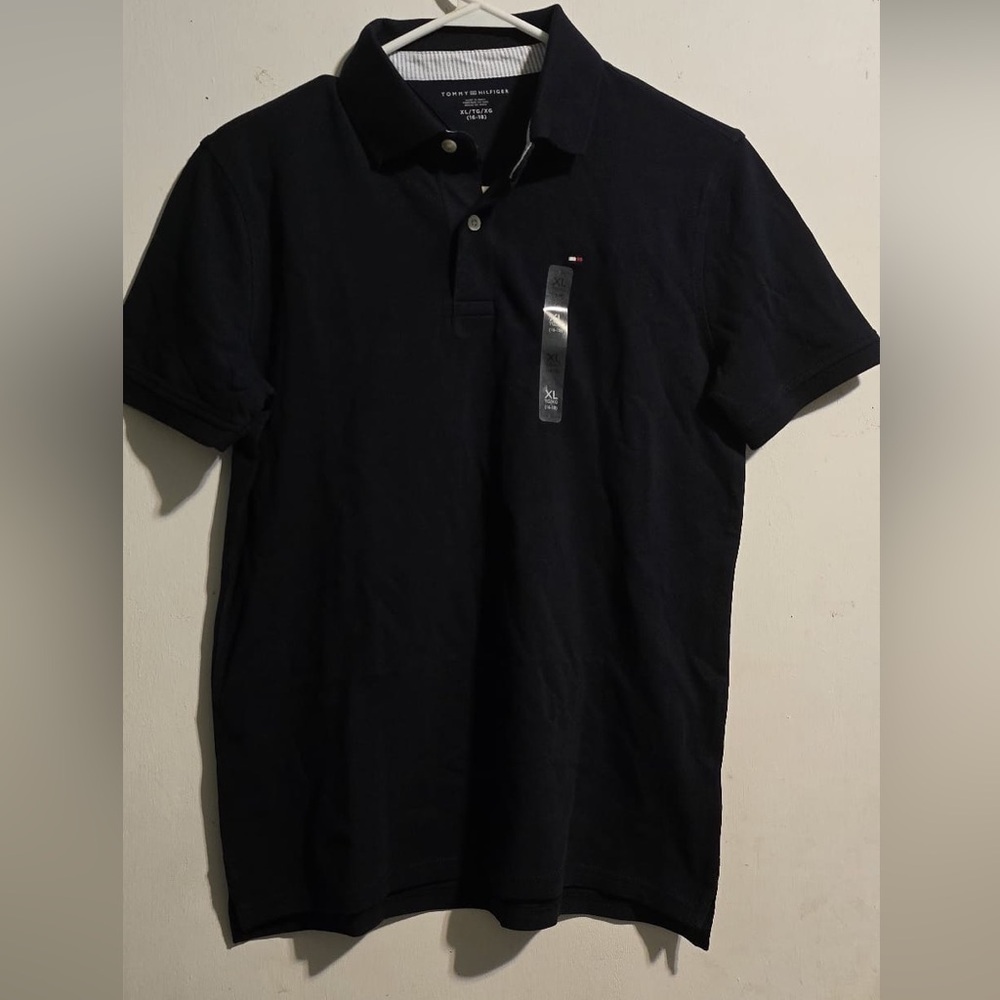 Tommy Hilfiger Black Polo Shirt Classic Style
